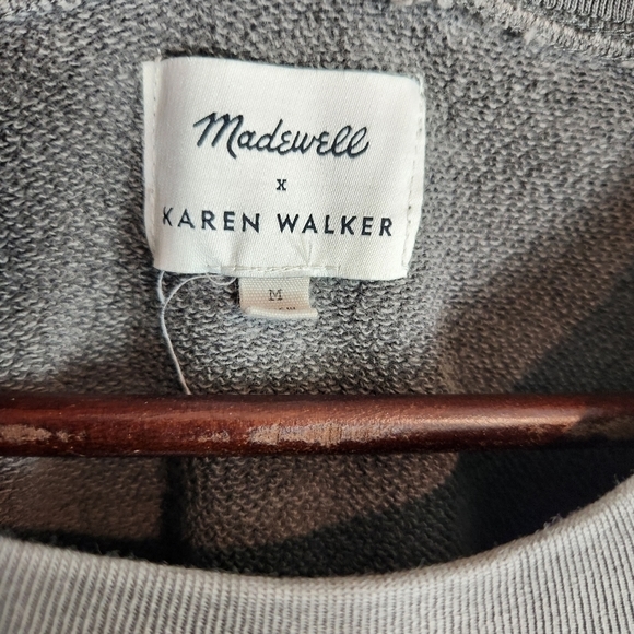 Madewell × Karen Walker Washed Gray Sweatshirt in Size Medium - Picture 7 of 8